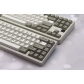 Grey White Red Russian 104+43 Cherry MX PBT Dye-subbed Keycaps Set for Mechanical Gaming Keyboard